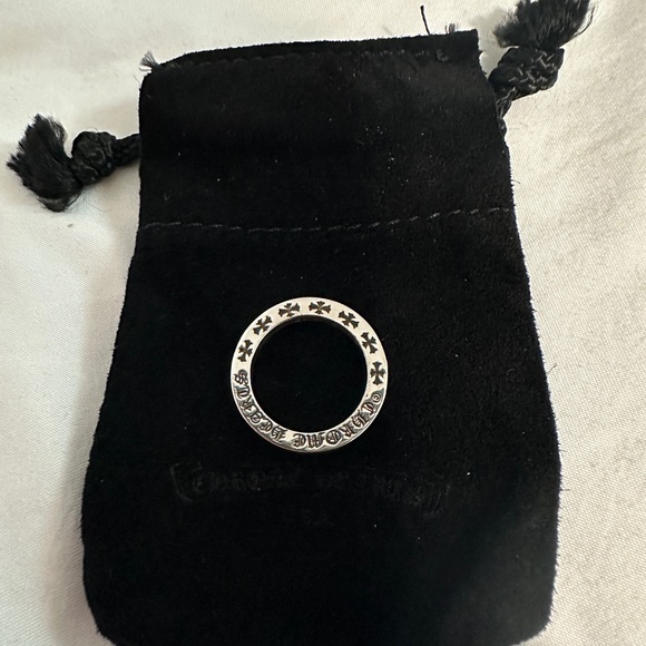 Chrome Hearts Malibu FU 3mm Sterling Silver Ring unisex 5.5us NEW - Picture 3 of 6